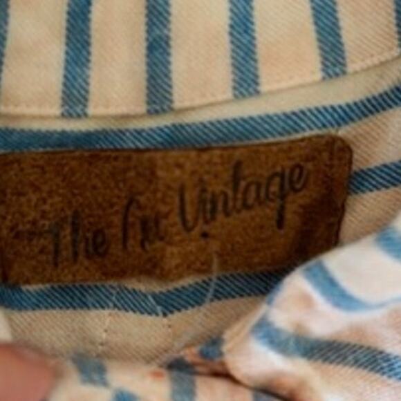 The Nu Vintage Long Sleeve Button Embroidered Top White Womens Size Small - Picture 5 of 6